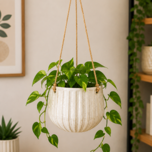 Ceramic hanging planter for home and balcony