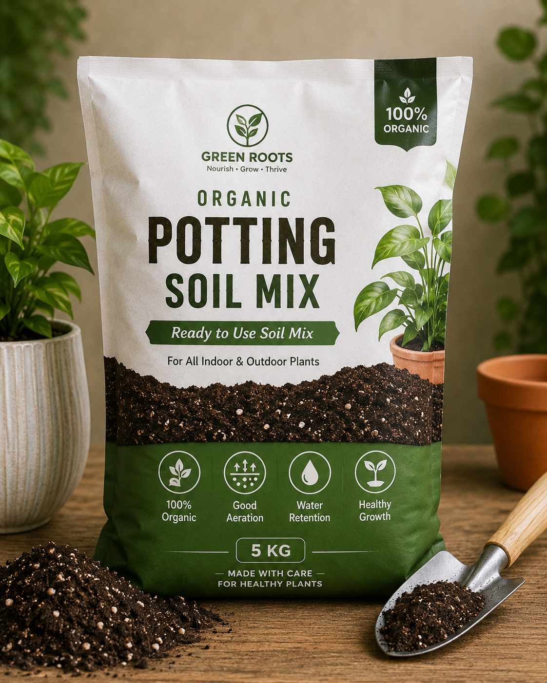 Organic Potting Soil Mix 5Kg